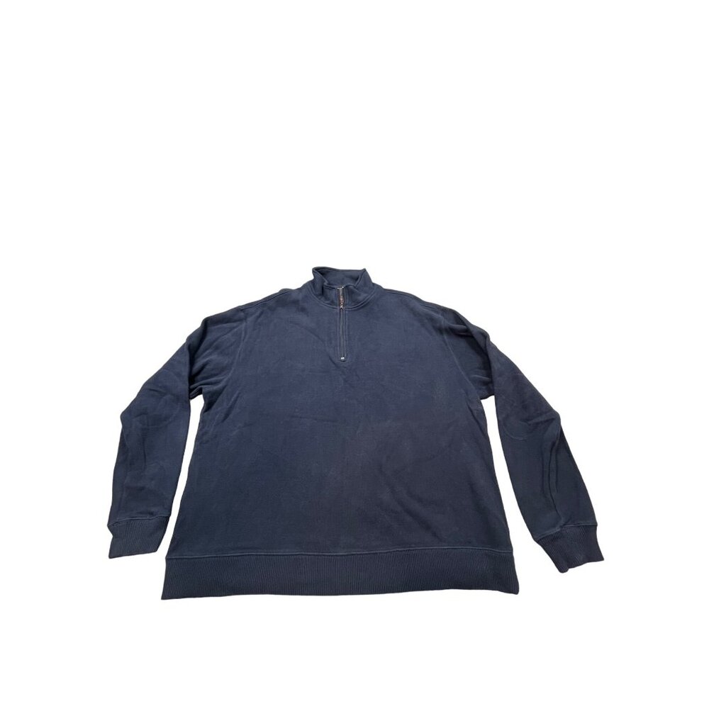 Paradise Collection Mens XL Navy Blue 1/4 Zip Pullover Sweatshirt Windbreaker